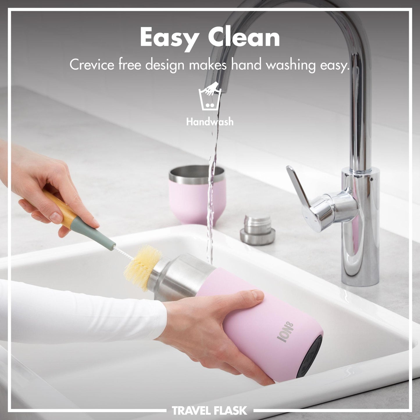 Luma Vacuum Insulated, Flask & Mug, Rose Quartz, 700ml (24oz)