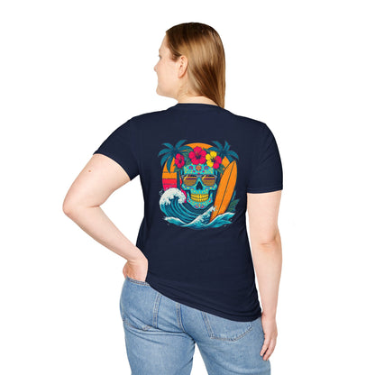 Candy Skull Surfer - Unisex Tee
