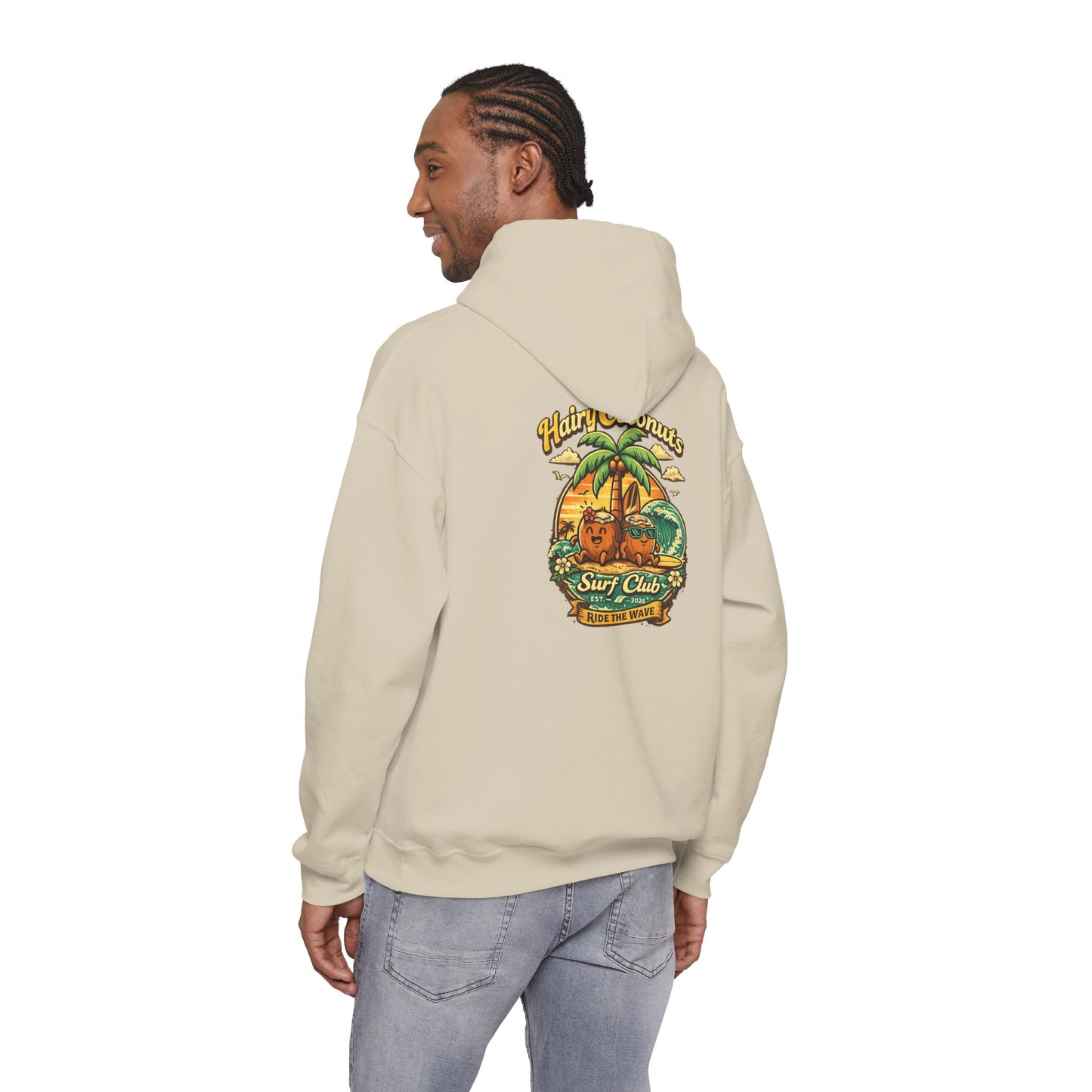 Hairy Coconuts Retro Surf Club Unisex Hoodie