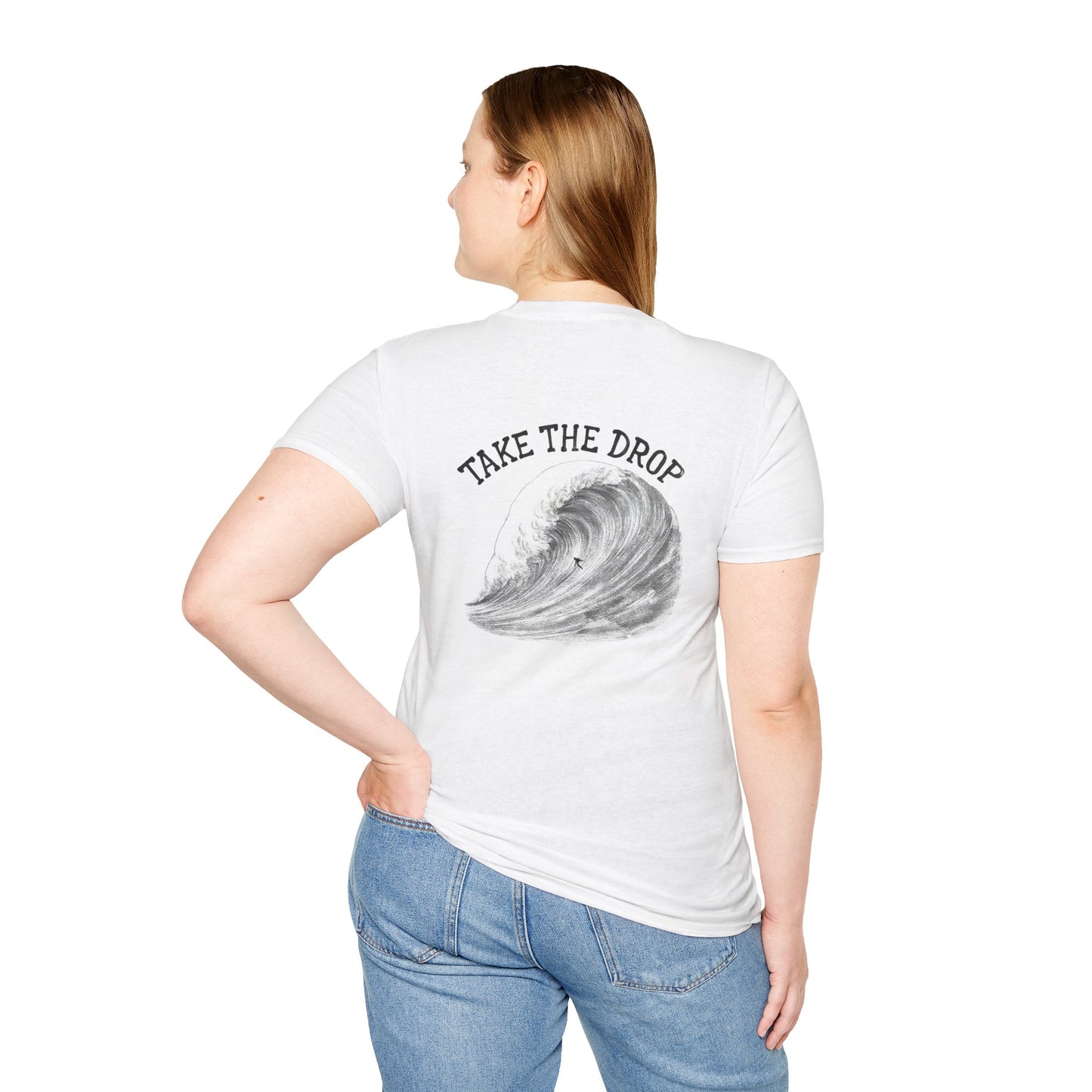 Take the drop, big wave surfer - Unisex Tee