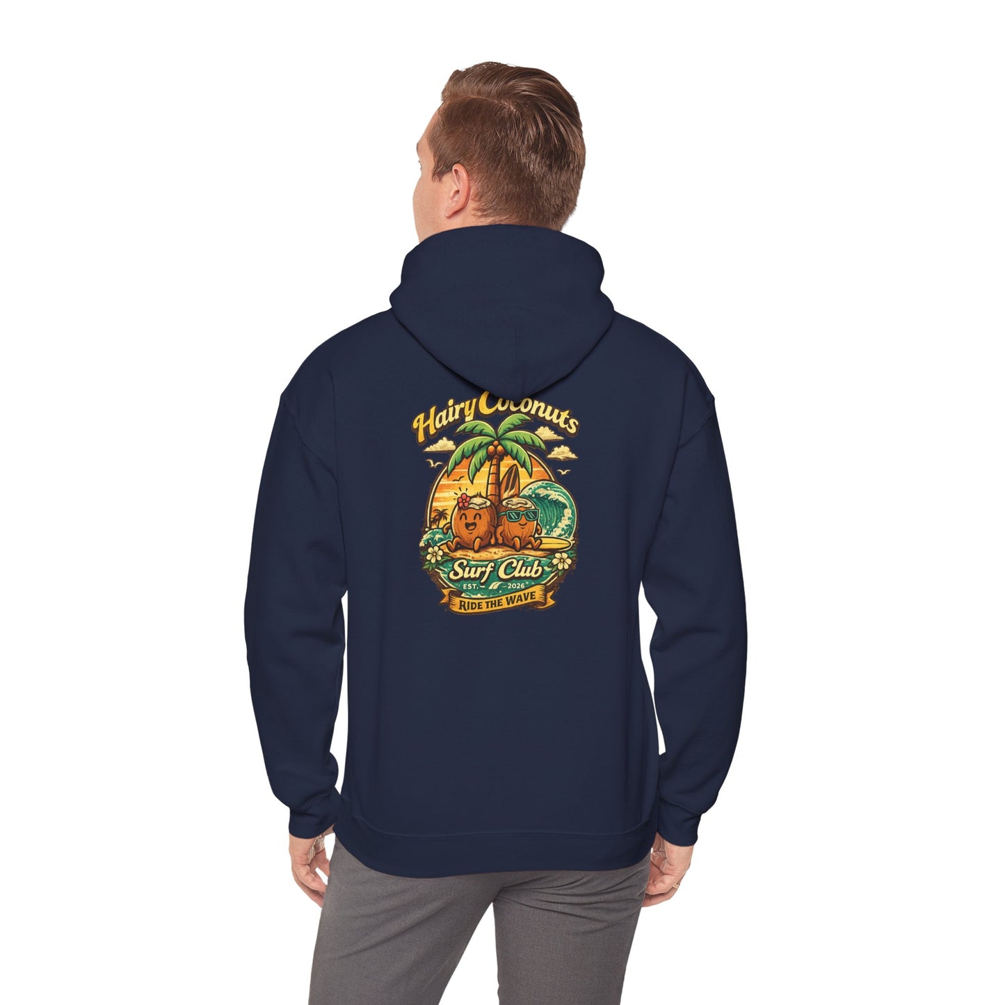 Hairy Coconuts Retro Surf Club Unisex Hoodie
