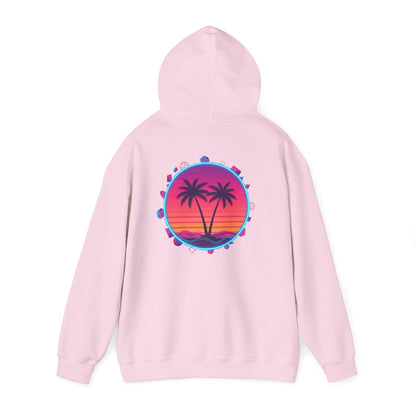Retro Sunset Palm Beach - Unisex Hoodie