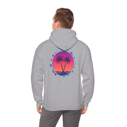 Retro Sunset Palm Beach - Unisex Hoodie