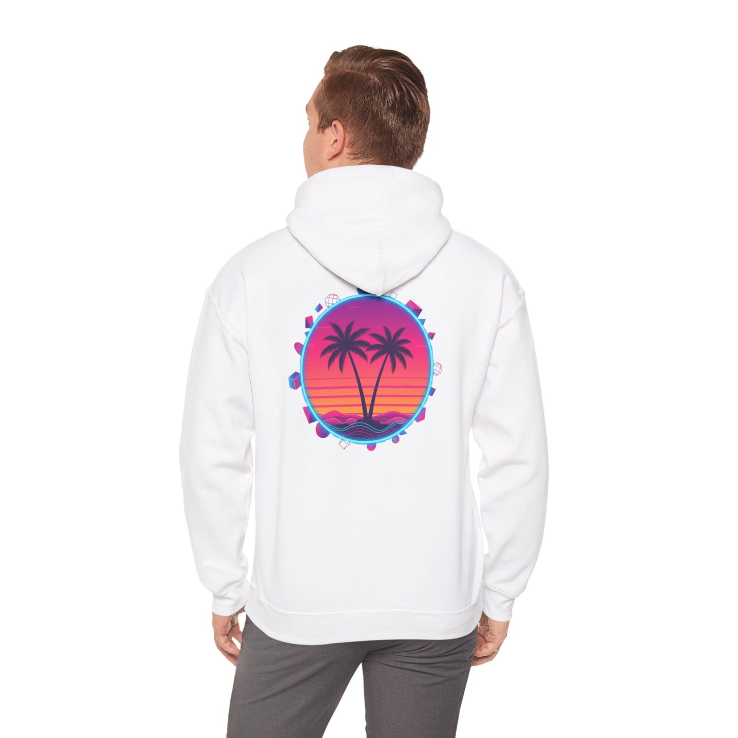 Retro Sunset Palm Beach - Unisex Hoodie