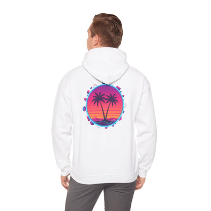 Retro Sunset Palm Beach - Unisex Hoodie