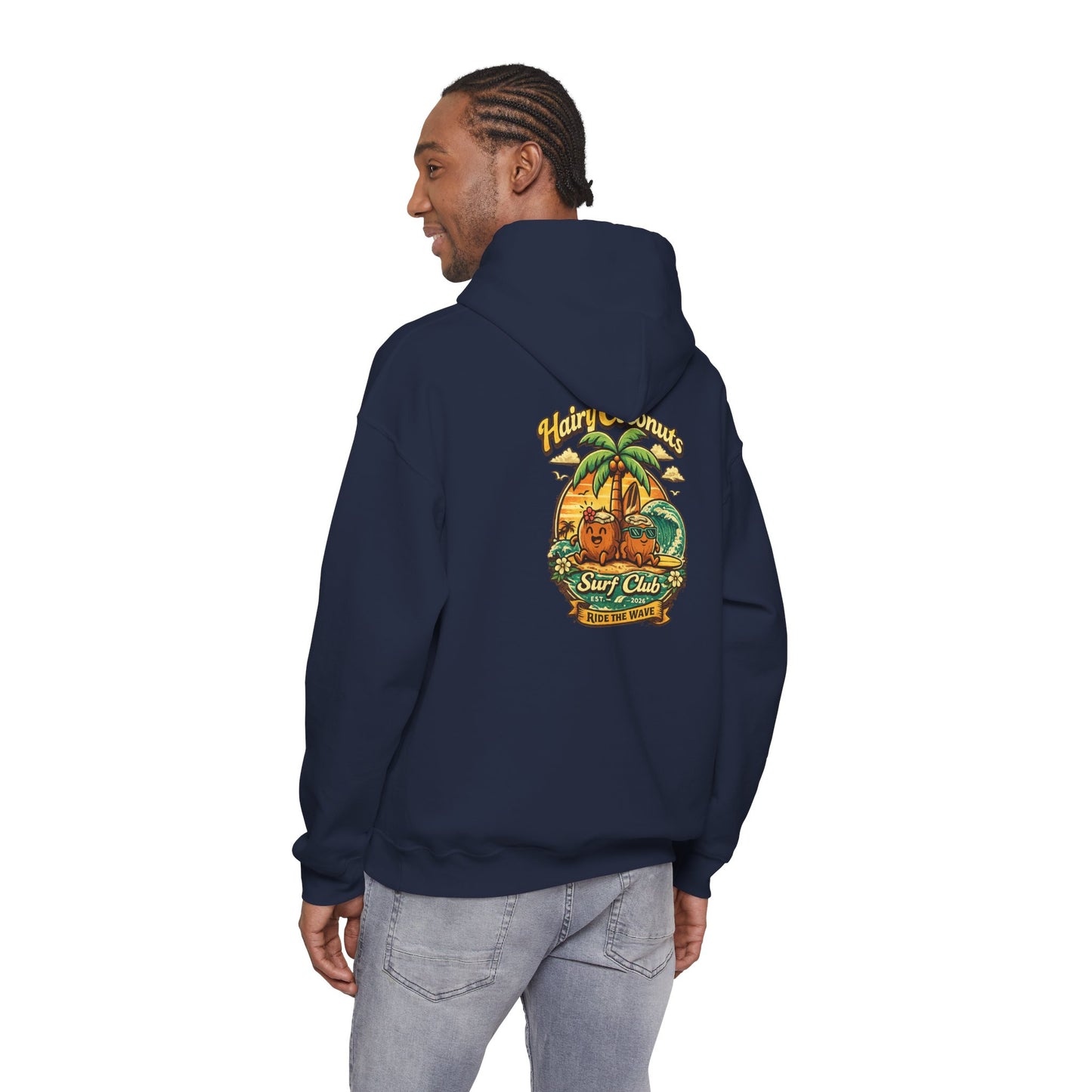 Hairy Coconuts Retro Surf Club Unisex Hoodie