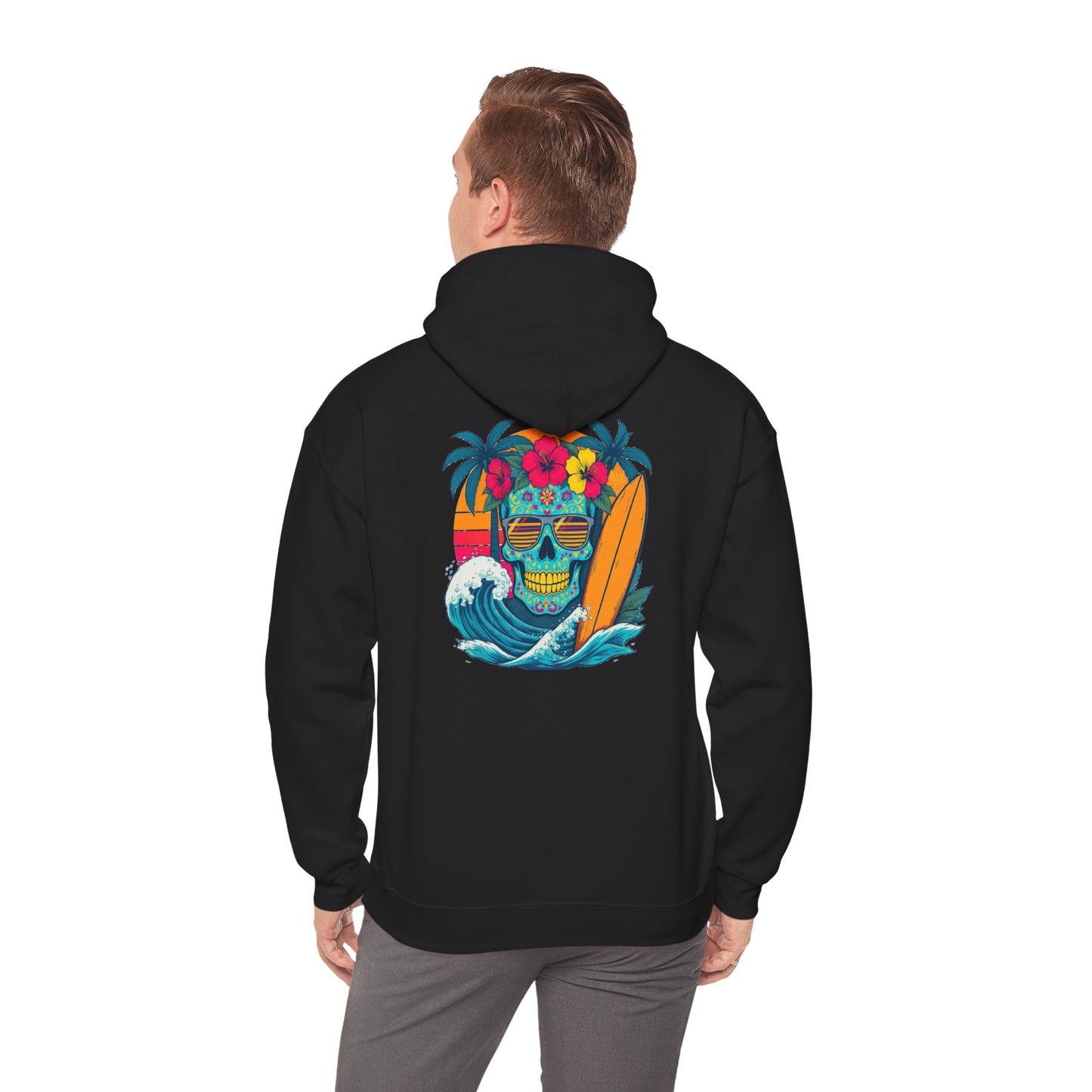 Candy skull surfer Unisex Hoodie