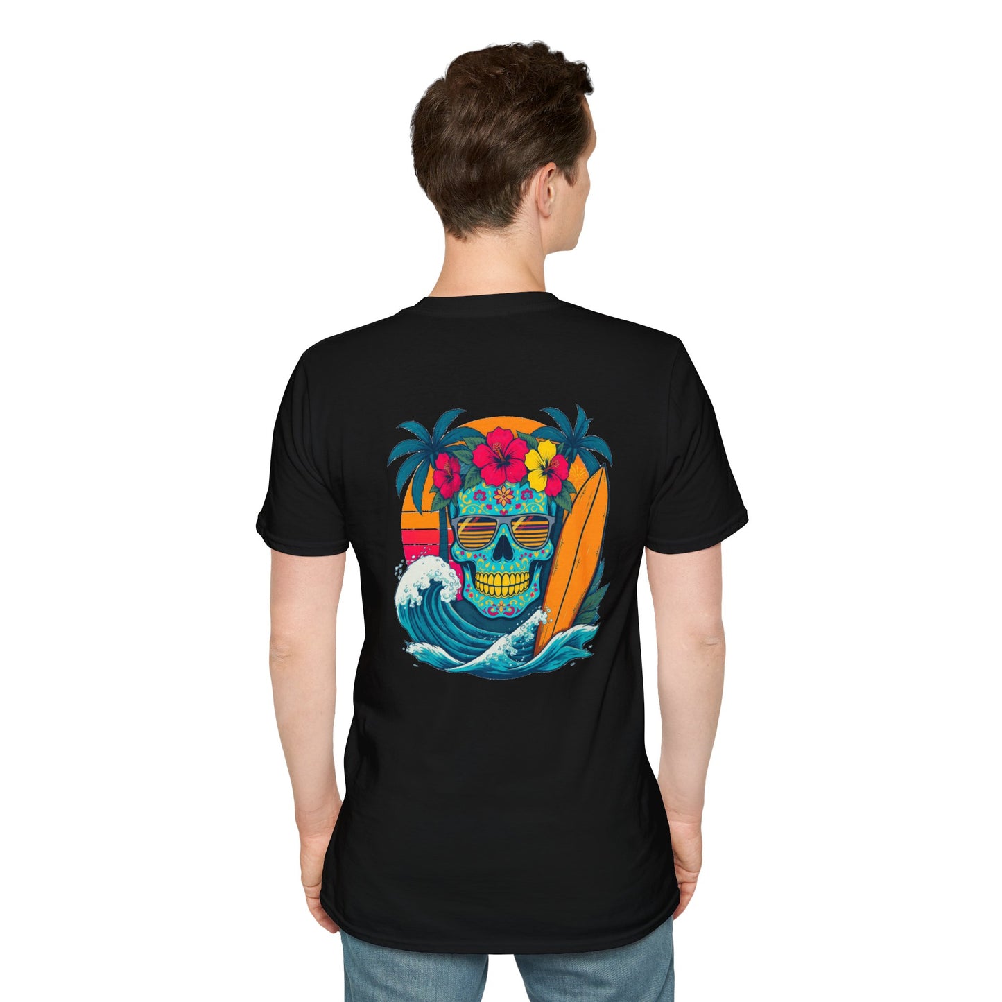 Candy Skull Surfer - Unisex Tee