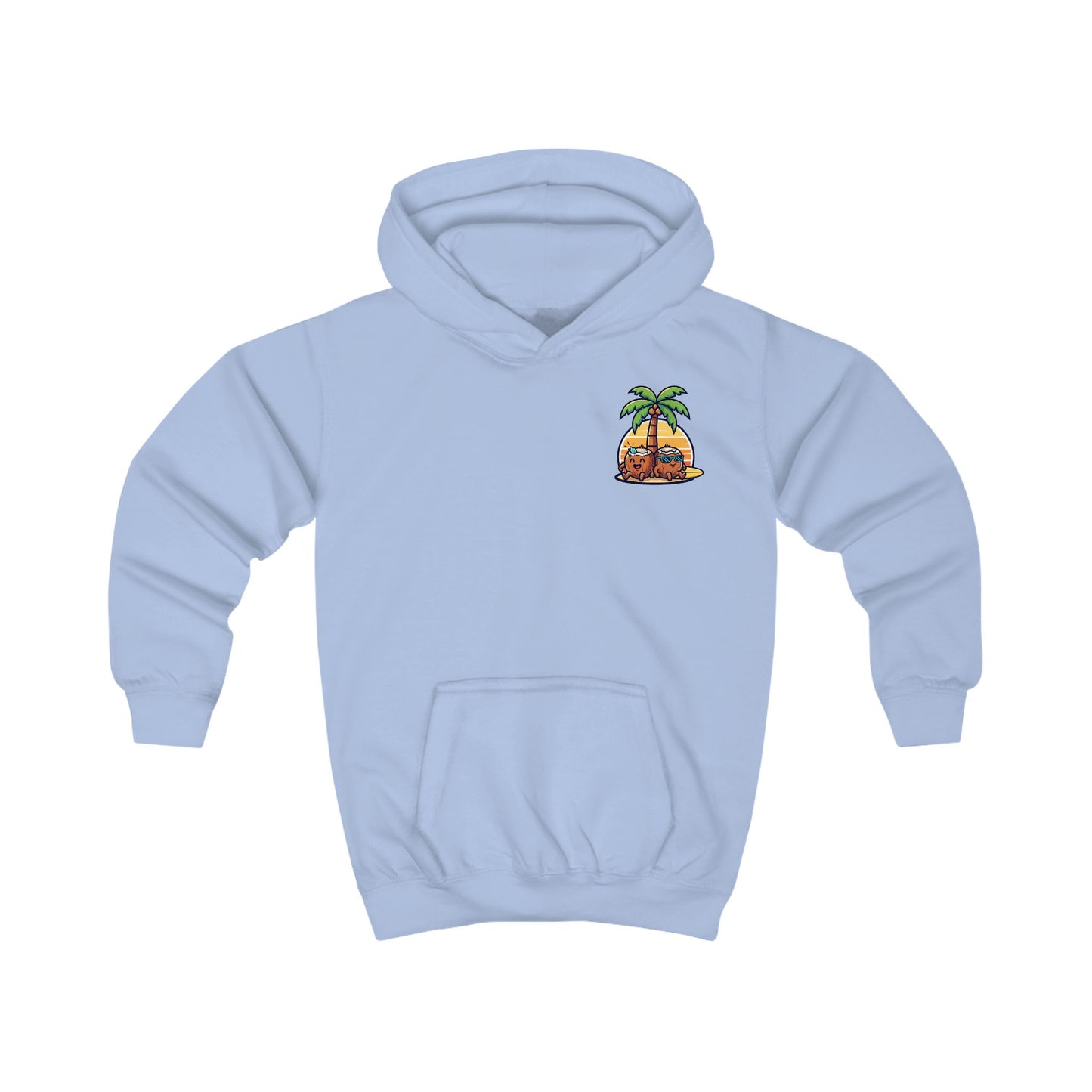 Cute Surfing Crazy Coconut - Kids Hoodie