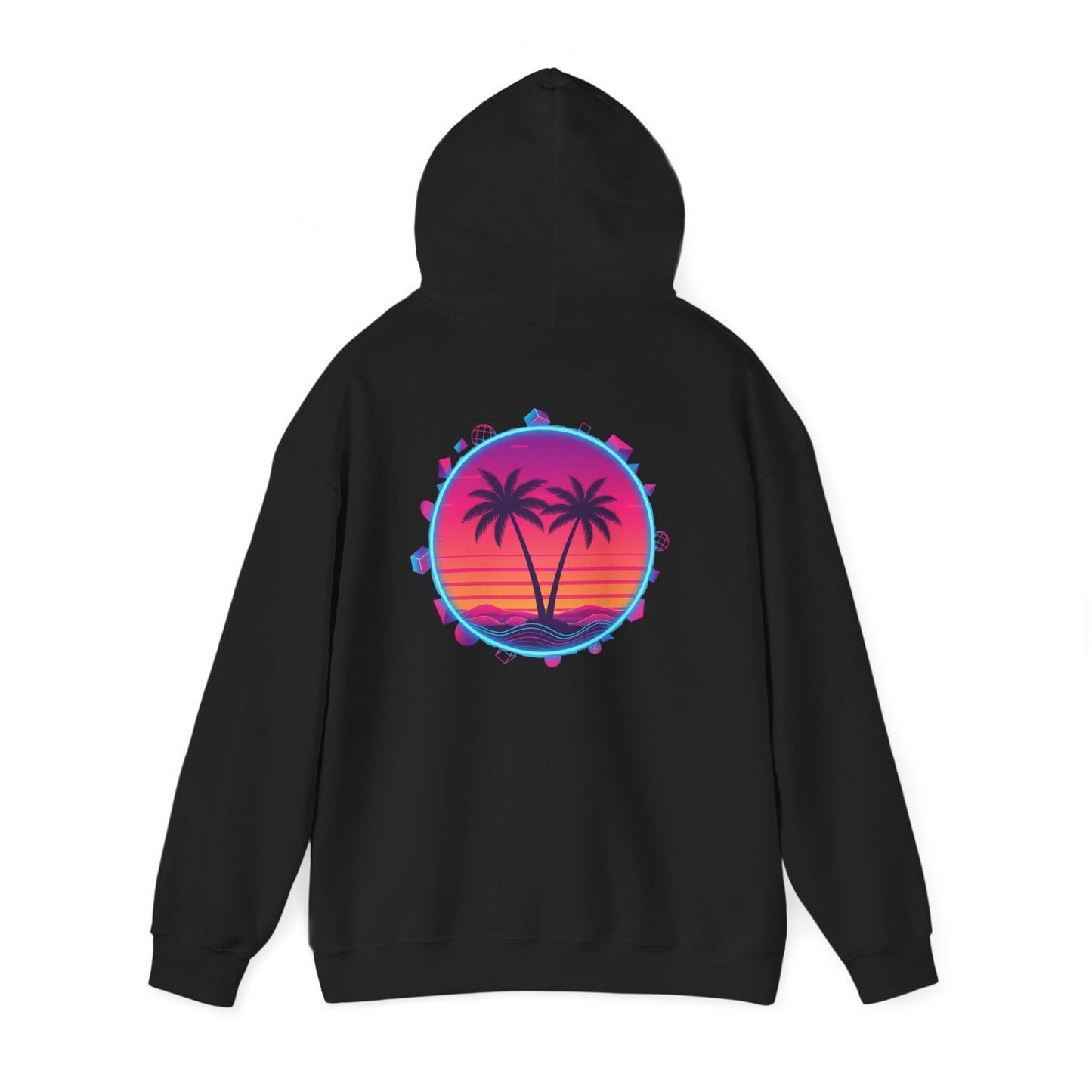 Retro Sunset Palm Beach - Unisex Hoodie
