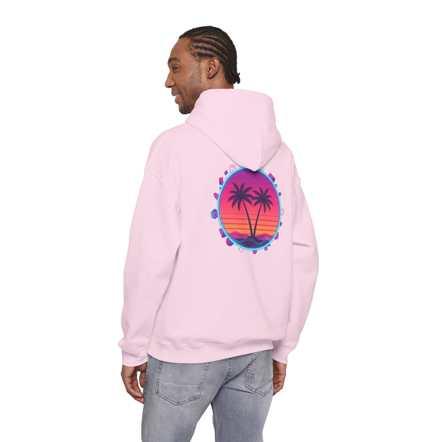 Retro Sunset Palm Beach - Unisex Hoodie