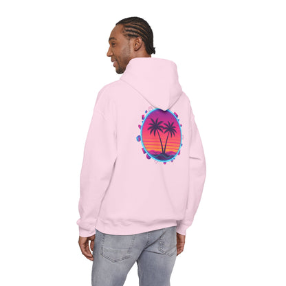 Retro Sunset Palm Beach - Unisex Hoodie