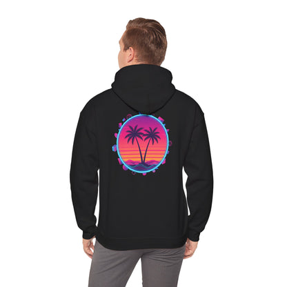 Retro Sunset Palm Beach - Unisex Hoodie