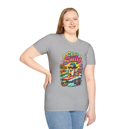 Stay Salty Beach T-Shirt — Retro Surf Cartoon Graphic Tee
