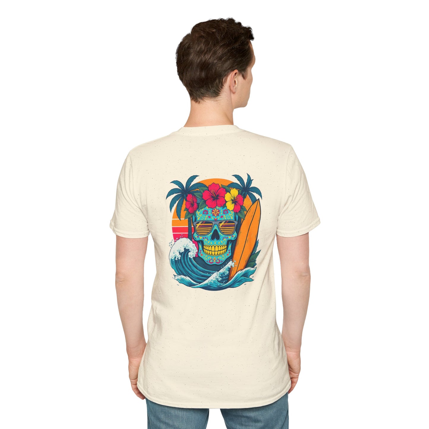 Candy Skull Surfer - Unisex Tee