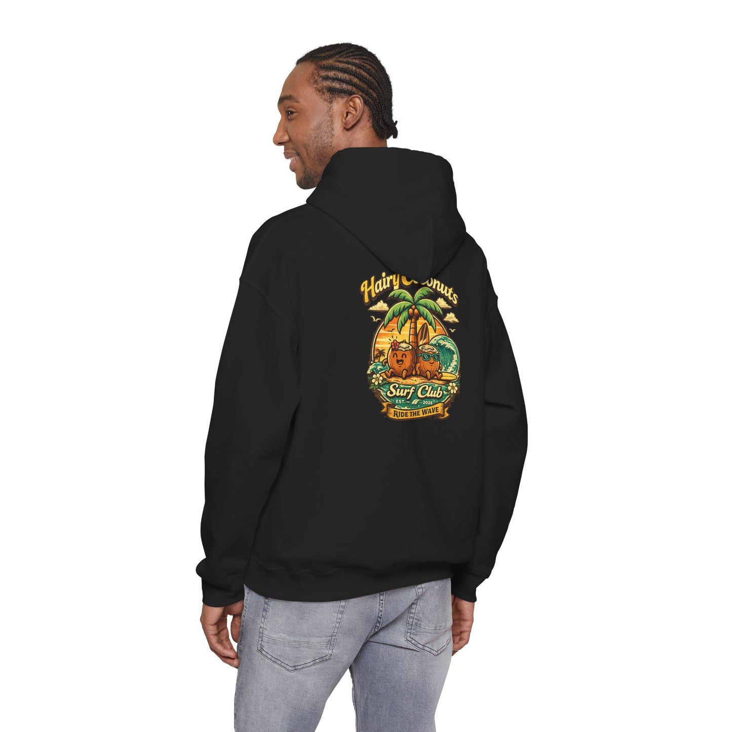 Hairy Coconuts Retro Surf Club Unisex Hoodie