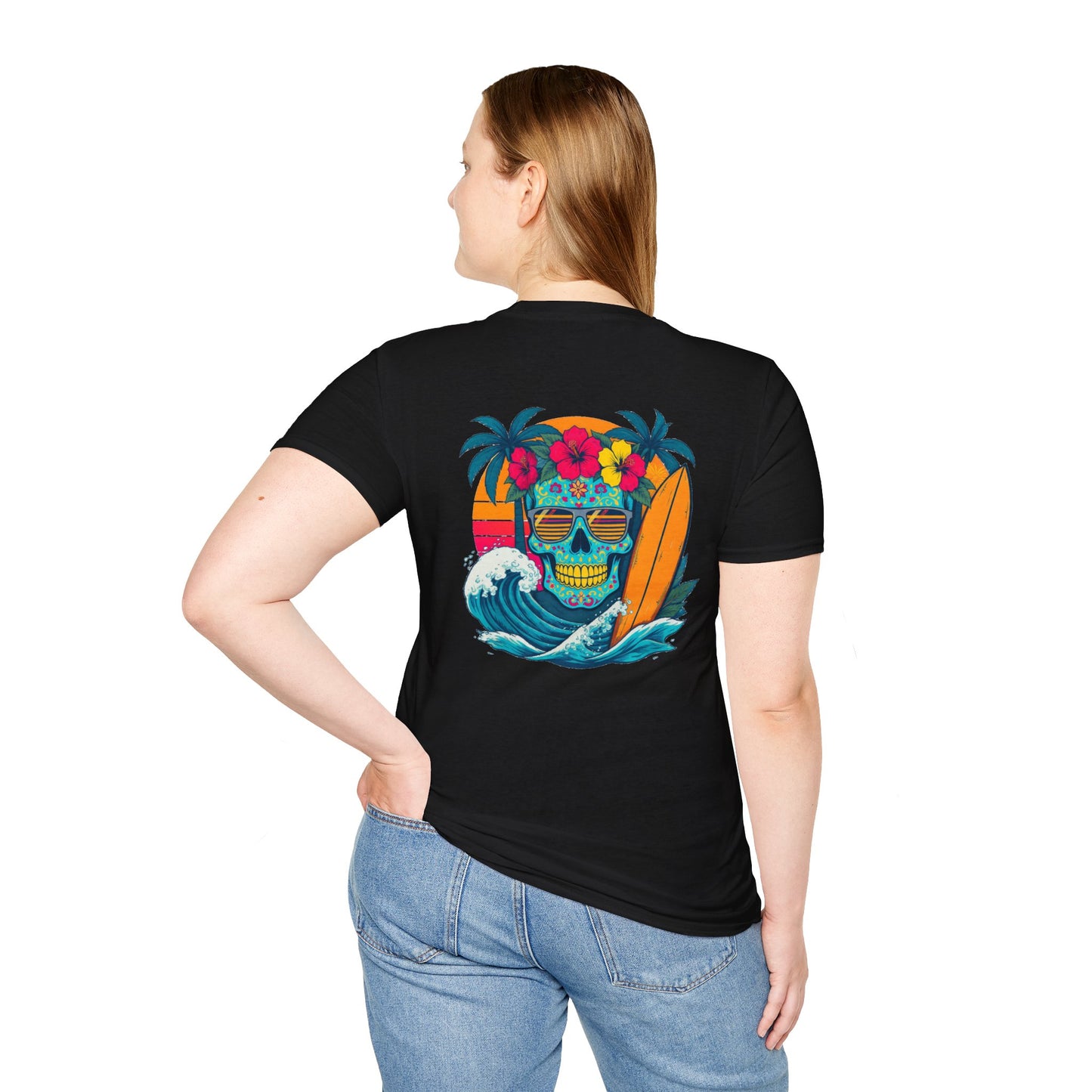 Candy Skull Surfer - Unisex Tee