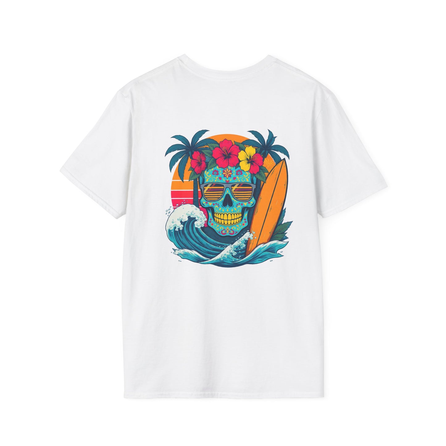 Candy Skull Surfer - Unisex Tee