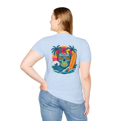 Candy Skull Surfer - Unisex Tee
