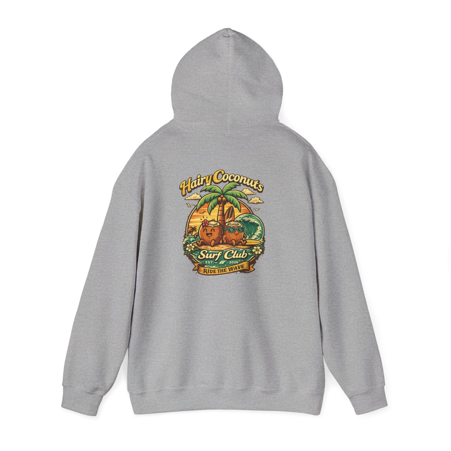 Hairy Coconuts Retro Surf Club Unisex Hoodie