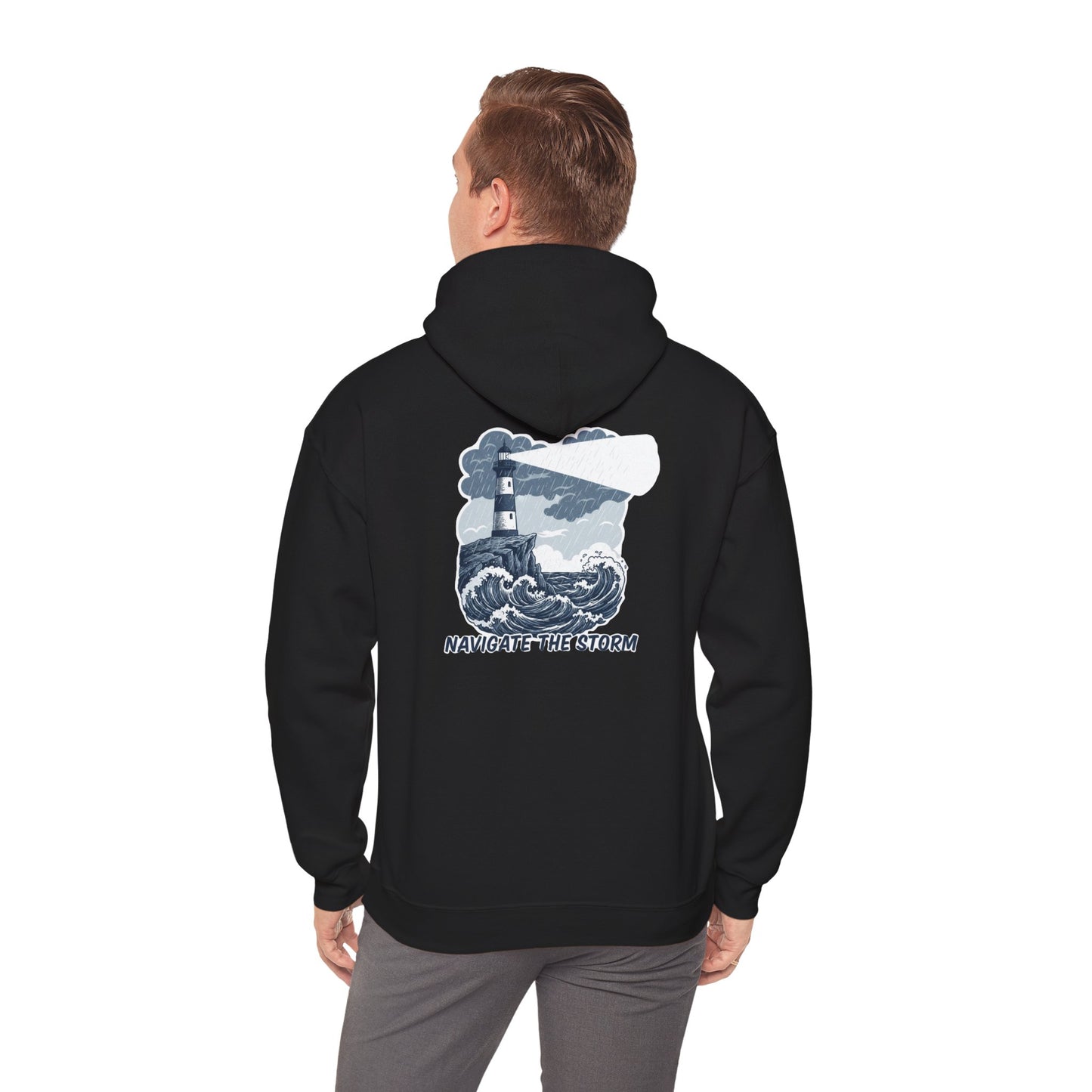Navigate The Storm Lighthouse - Unisex Hoodie