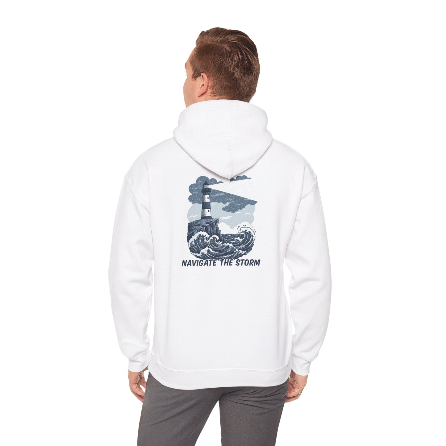 Navigate The Storm Lighthouse - Unisex Hoodie