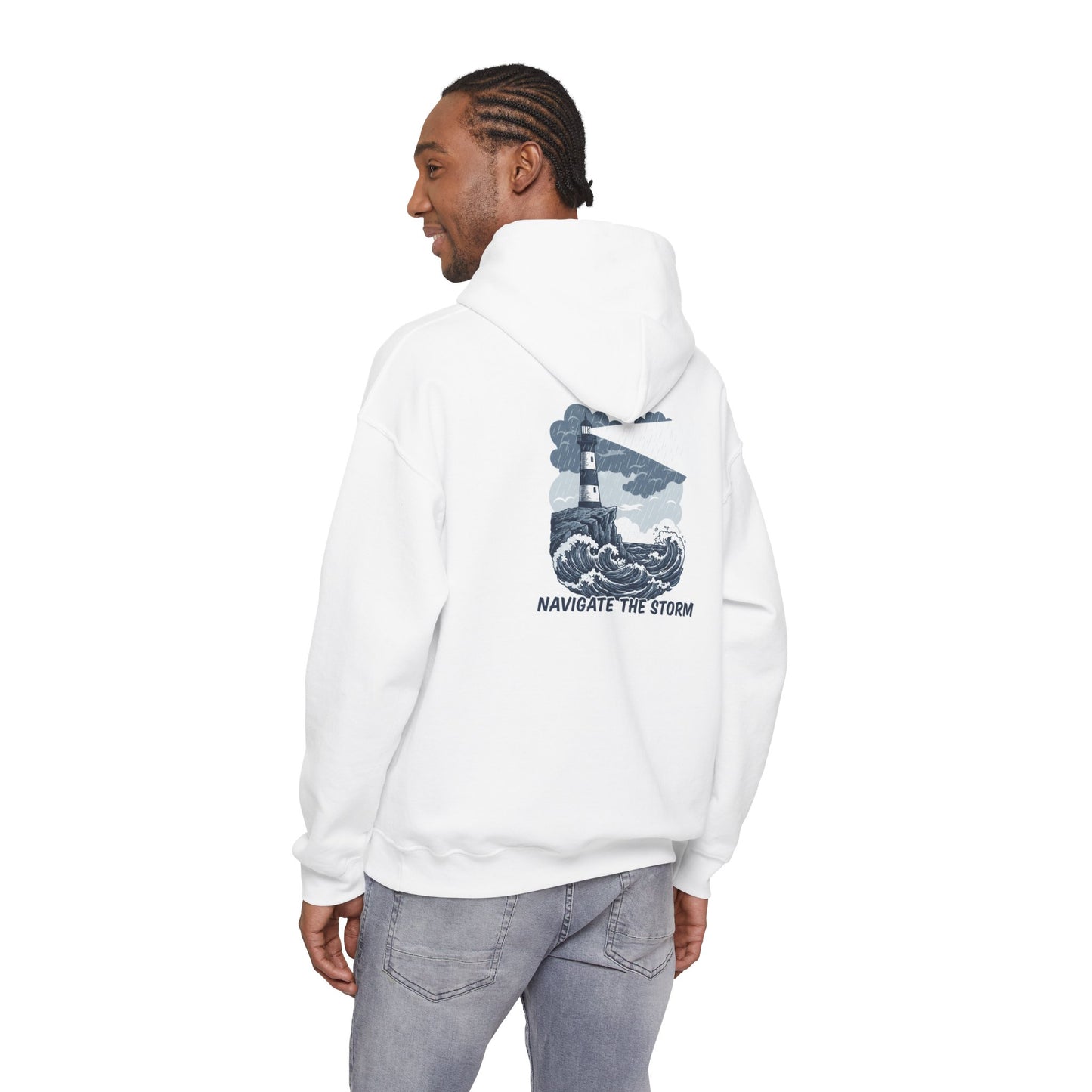 Navigate The Storm Lighthouse - Unisex Hoodie