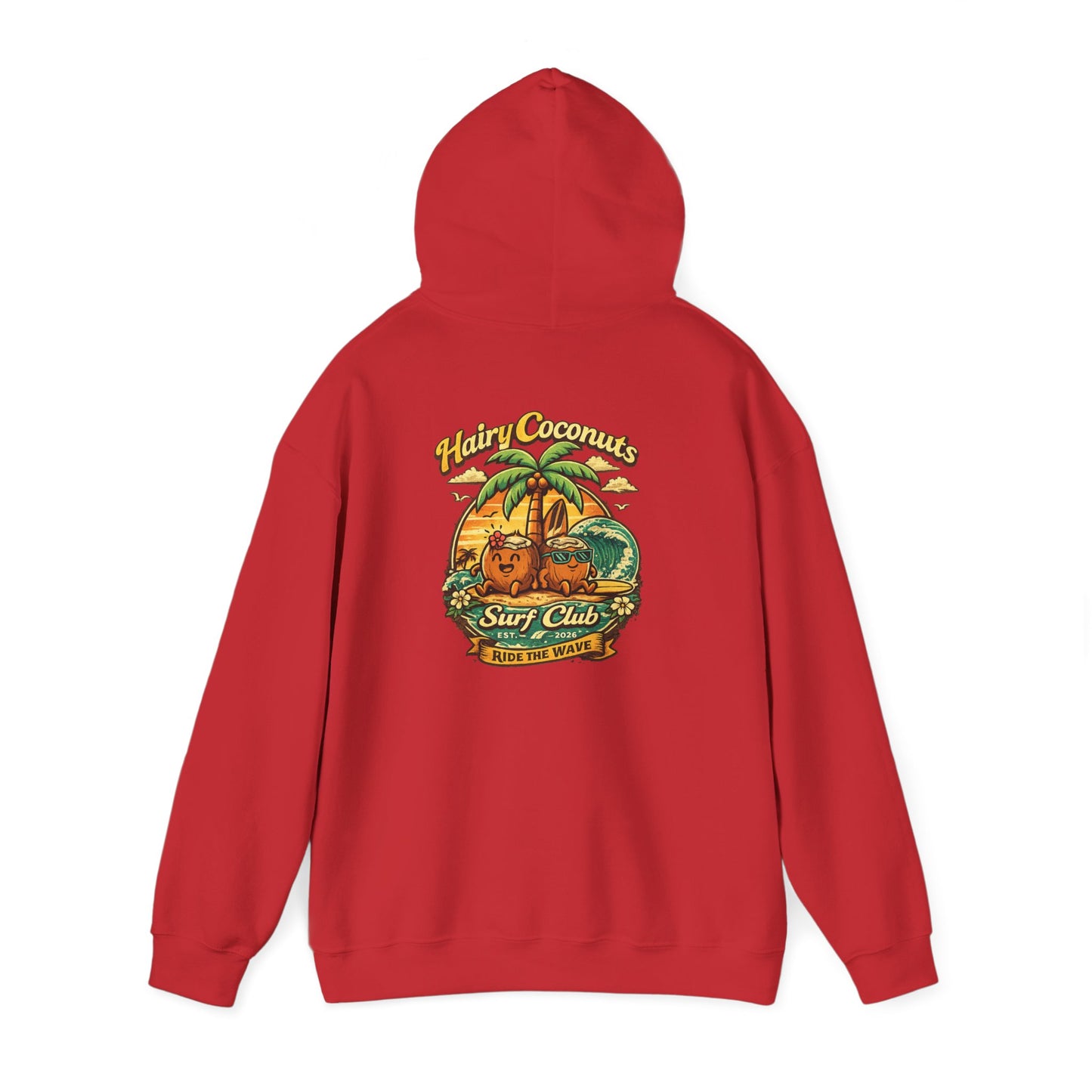 Hairy Coconuts Retro Surf Club Unisex Hoodie