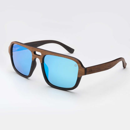 Sustainable Sunglasses - Nazere Walnut Wood Sunglasses