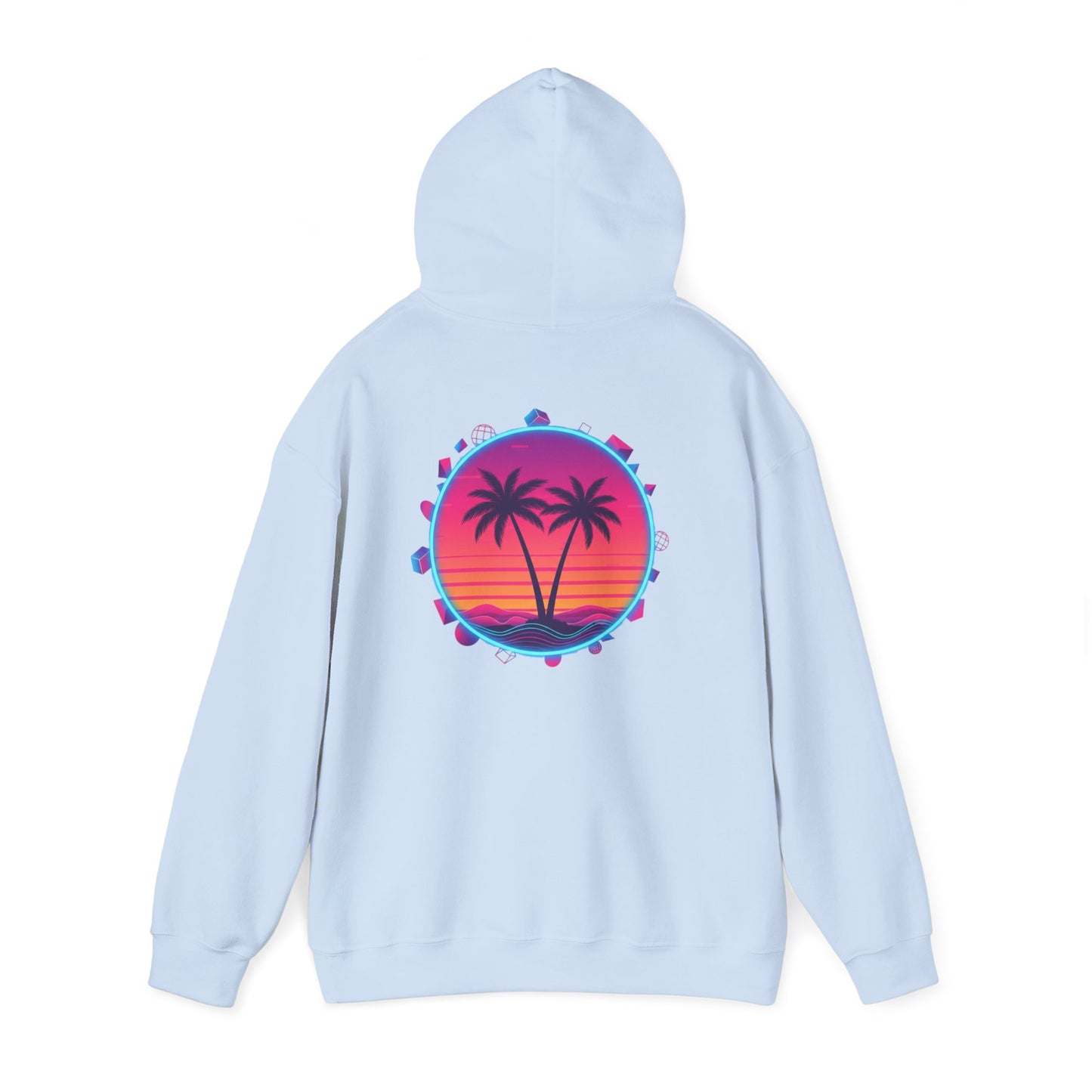 Retro Sunset Palm Beach - Unisex Hoodie