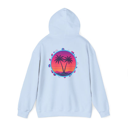 Retro Sunset Palm Beach - Unisex Hoodie