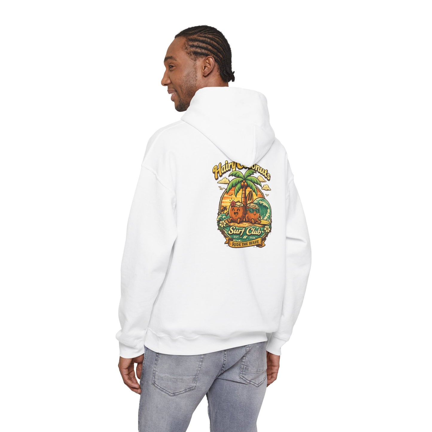 Hairy Coconuts Retro Surf Club Unisex Hoodie