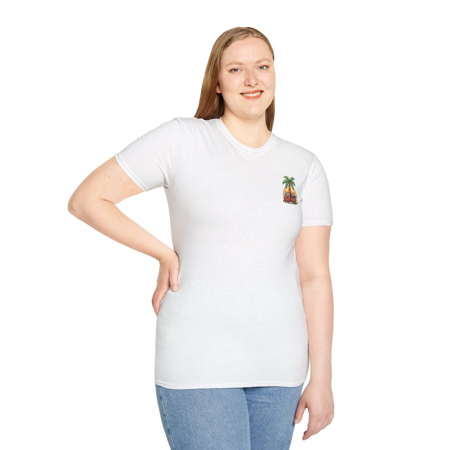 Flow with the tide, anime surfer - Unisex Tee