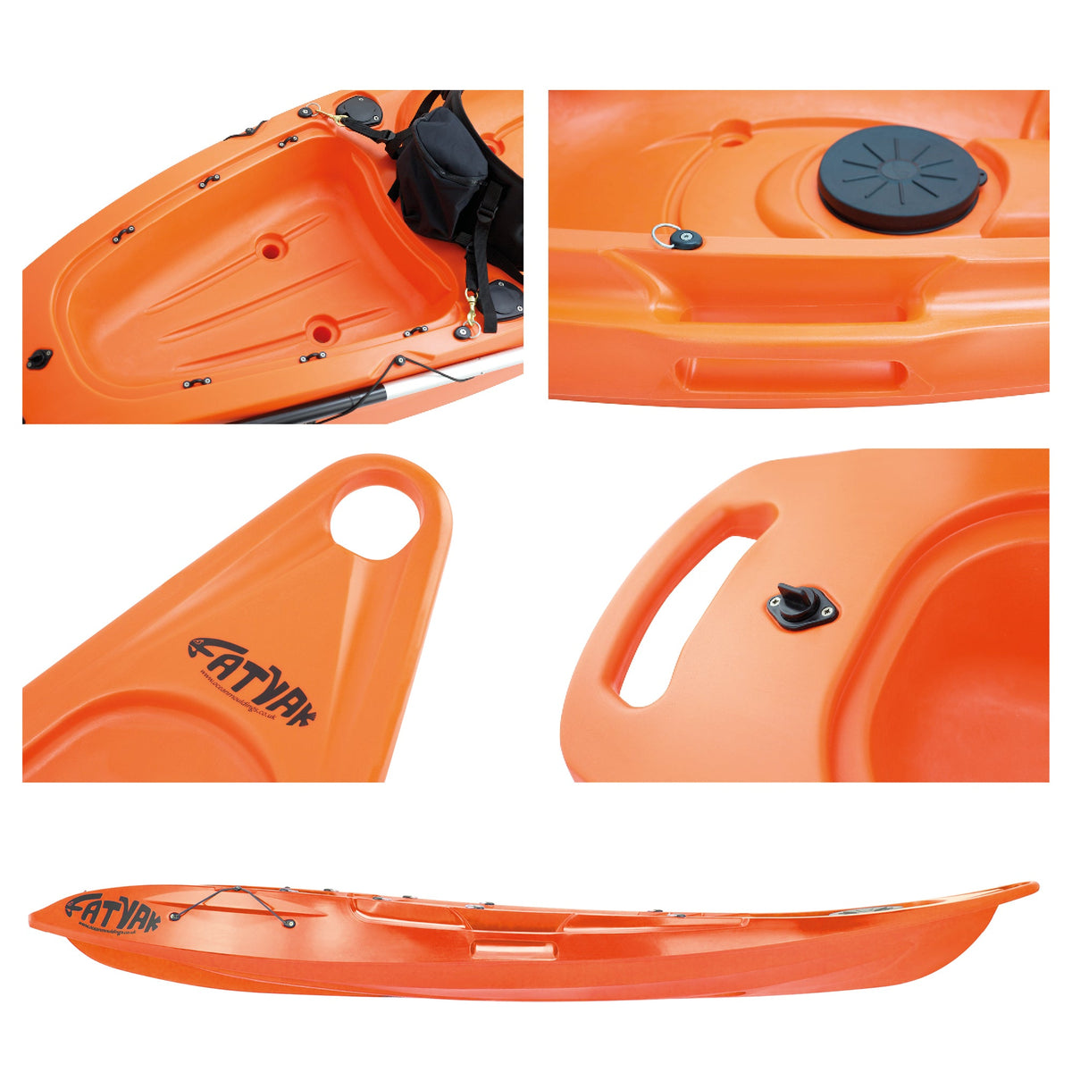 Kaafu Solo Fishing Kayak | Orange | Complete Package
