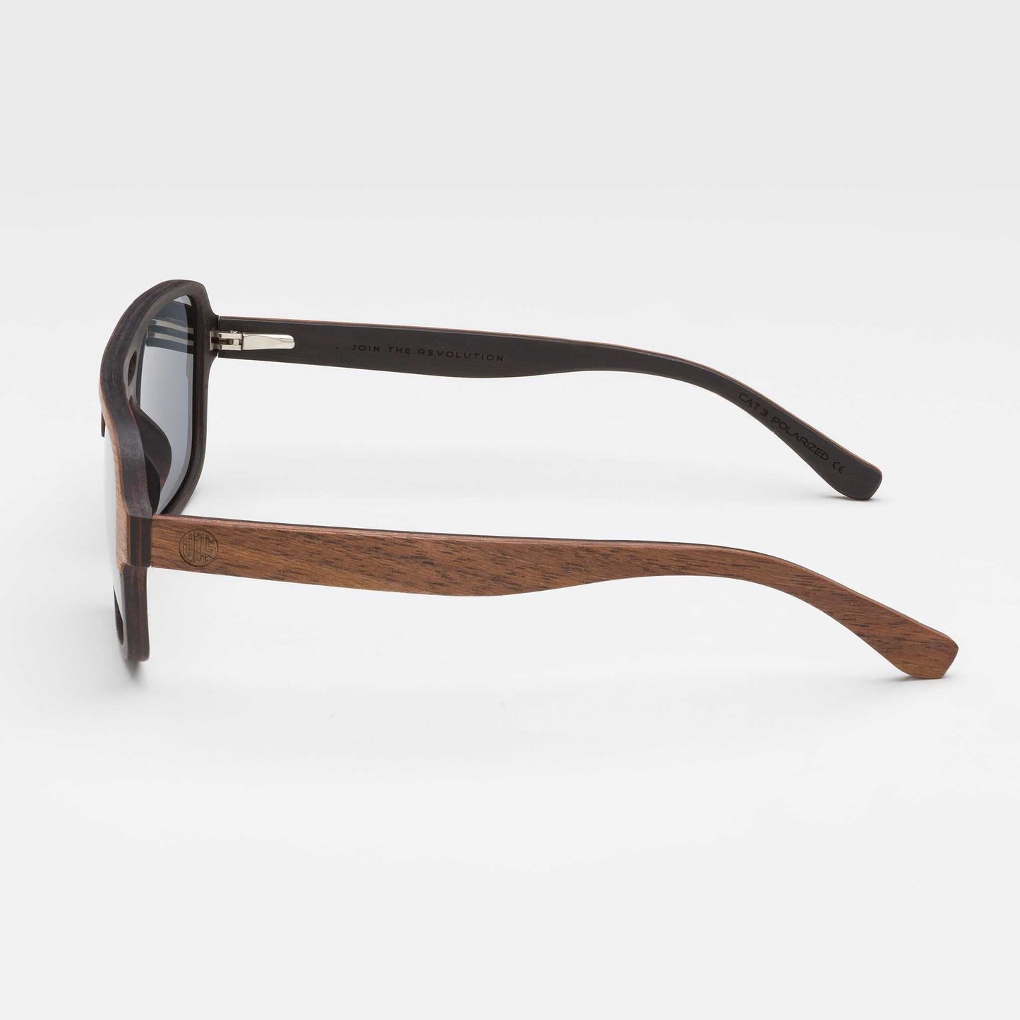 Sustainable Sunglasses - Nazere Walnut Wood Sunglasses