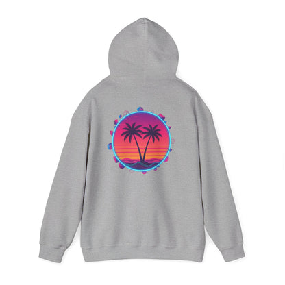 Retro Sunset Palm Beach - Unisex Hoodie