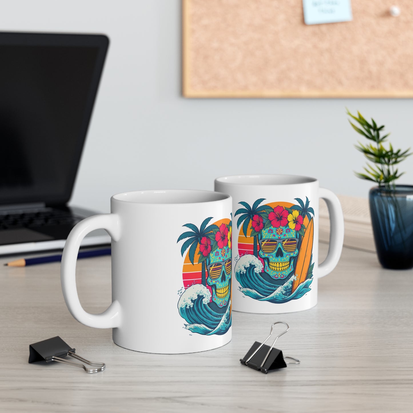 Surf candy skull Skull - Coffee Mug