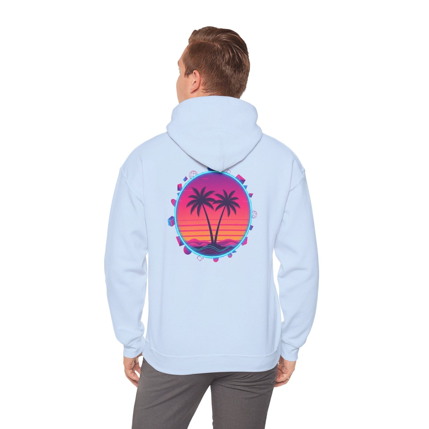 Retro Sunset Palm Beach - Unisex Hoodie
