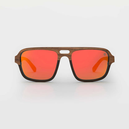 Sustainable Sunglasses - Nazere Walnut Wood Sunglasses