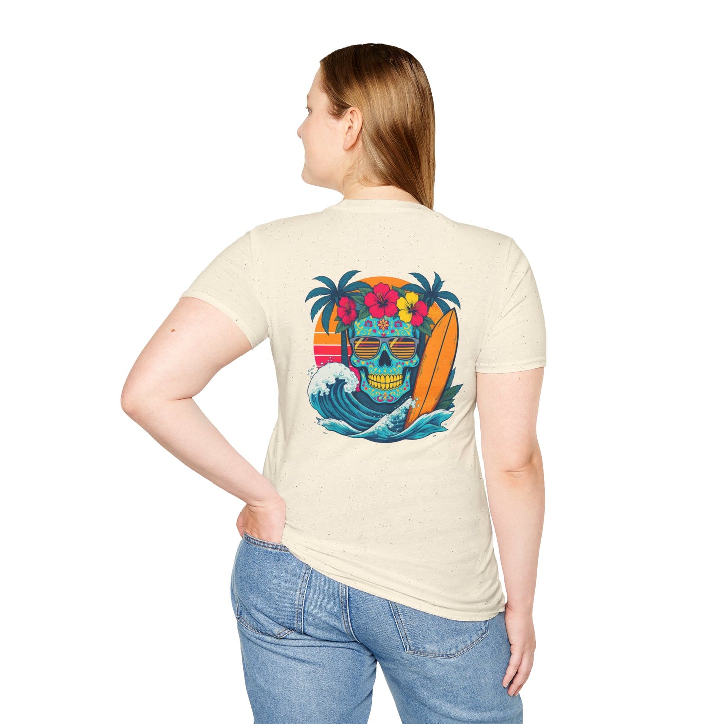 Candy Skull Surfer - Unisex Tee