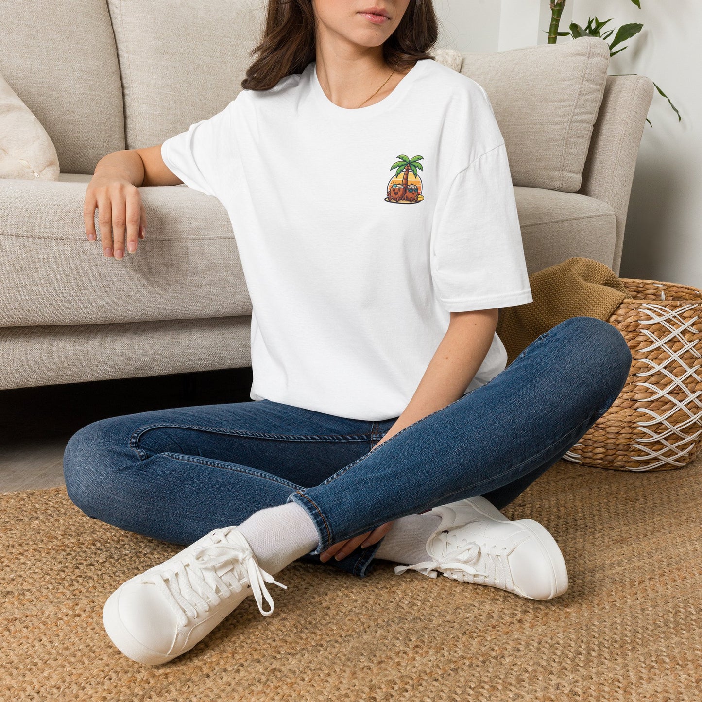 Flow with the tide, anime surfer - Unisex Tee