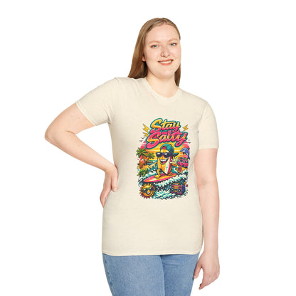 Stay Salty Beach T-Shirt — Retro Surf Cartoon Graphic Tee