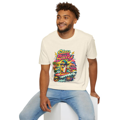 Stay Salty Beach T-Shirt — Retro Surf Cartoon Graphic Tee