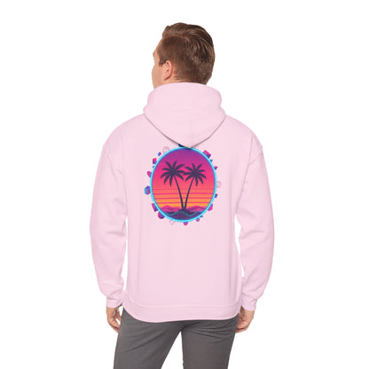 Retro Sunset Palm Beach - Unisex Hoodie