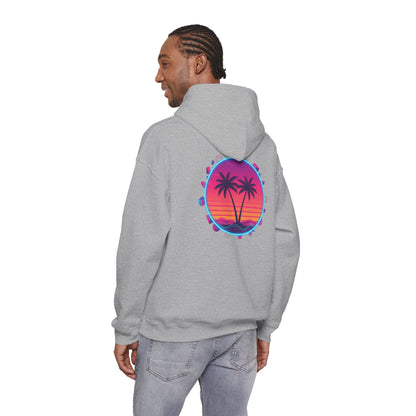 Retro Sunset Palm Beach - Unisex Hoodie