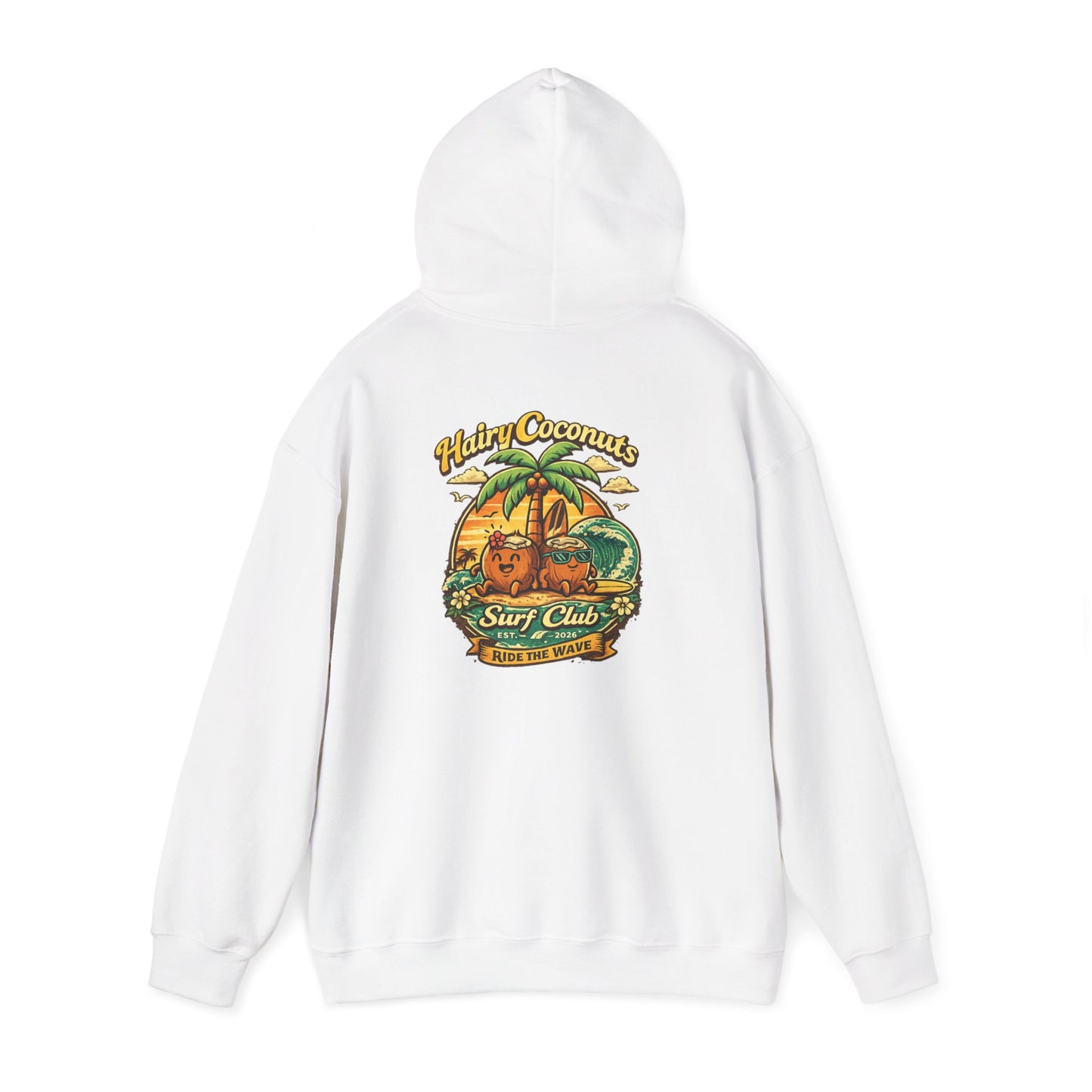 Hairy Coconuts Retro Surf Club Unisex Hoodie