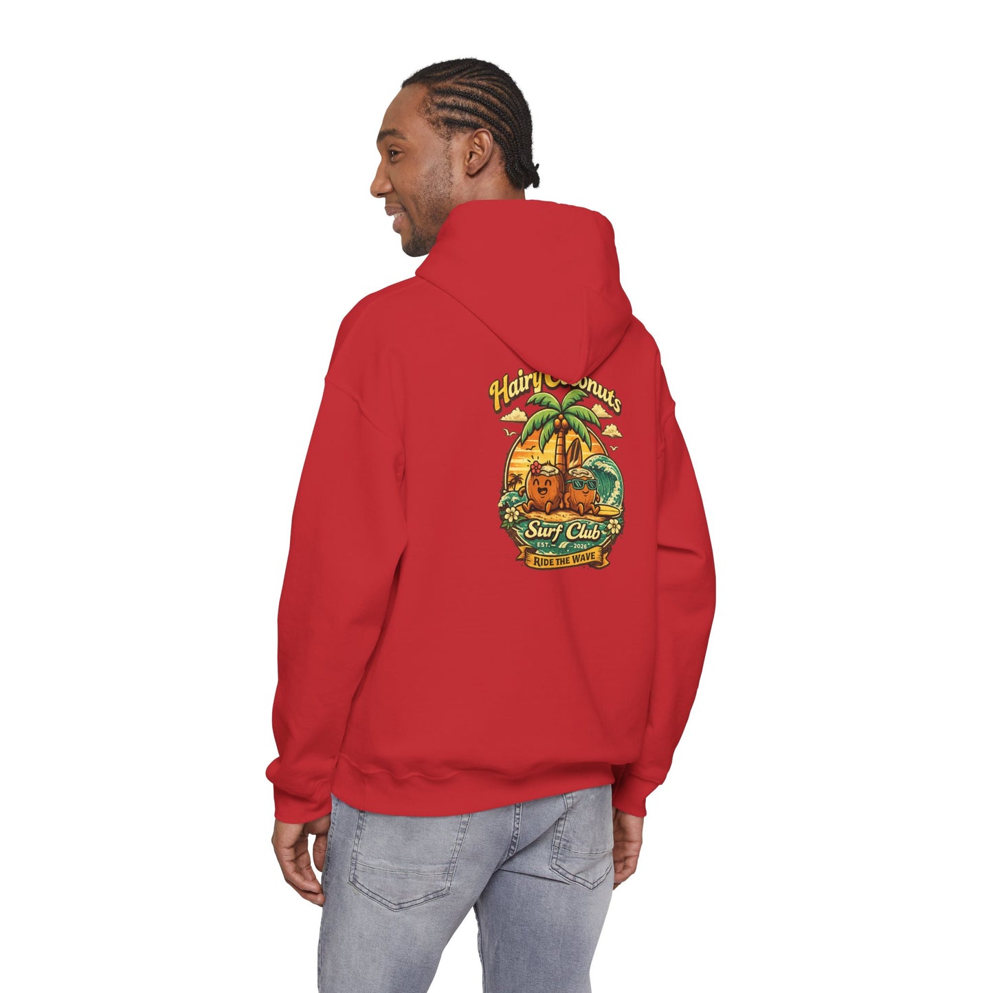Hairy Coconuts Retro Surf Club Unisex Hoodie