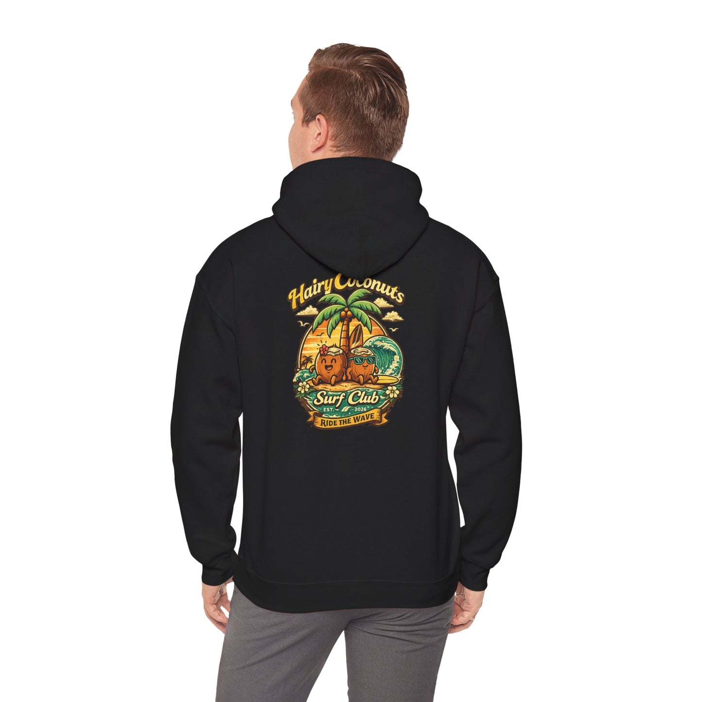 Hairy Coconuts Retro Surf Club Unisex Hoodie