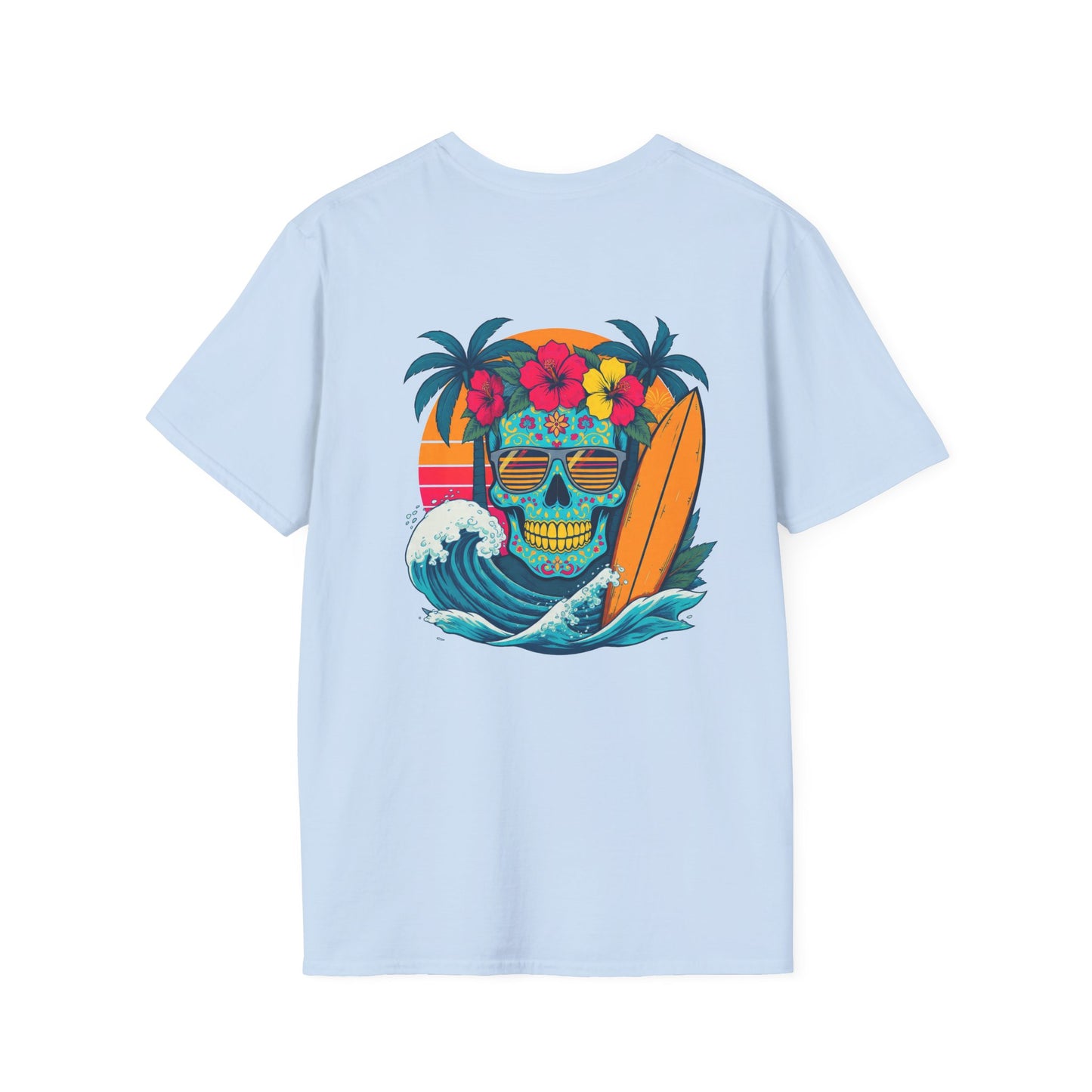 Candy Skull Surfer - Unisex Tee