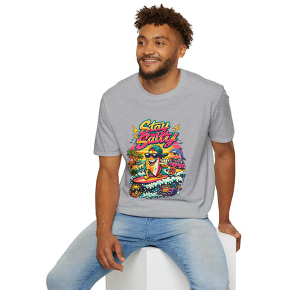 Stay Salty Beach T-Shirt — Retro Surf Cartoon Graphic Tee